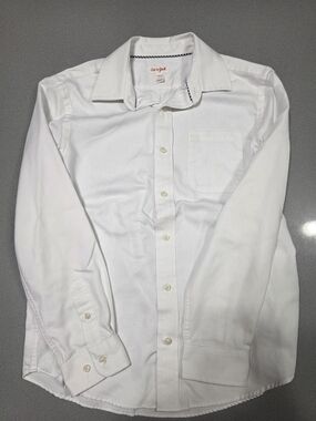 Cat & Jack White Men's Long-Sleeve Button Shirt